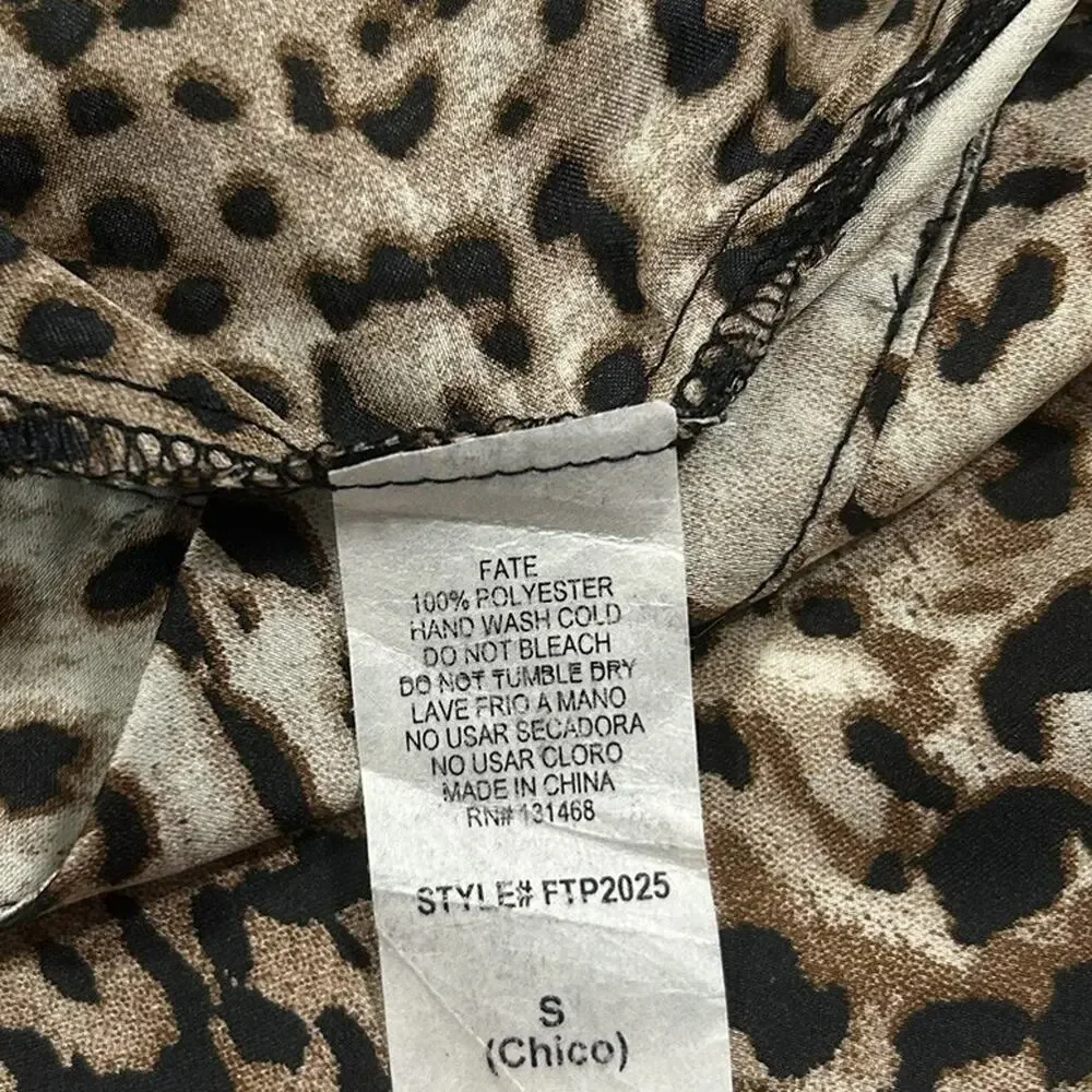 Nwt Guess Womens Size Small Leopard Cheetah Print Brown Pant Skinny Ruched NEW - Picture 9 of 9